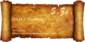 Sajti Zsanna névjegykártya
